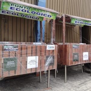 Punto Ecológico Acero Inox + Pino
