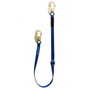 Eslinga De Posicionamiento Sencilla En Reata Poliéster De 25mm Longitud Graduable De 1,80m Con Doble Gancho Pequeño ¾"
