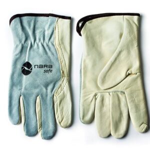 Guantes Tipo Ingeniero De Cuero Color Blanco Narasafe