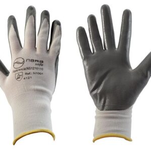 Guantes De Nylon Blanco Recubierto En Nitrilo En La Palma Narasafe