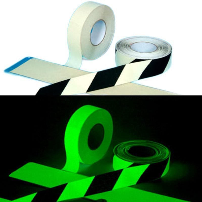 CINTA  FOTOLUMINICENTE CON  FLECHA NEGRA 10 MTS