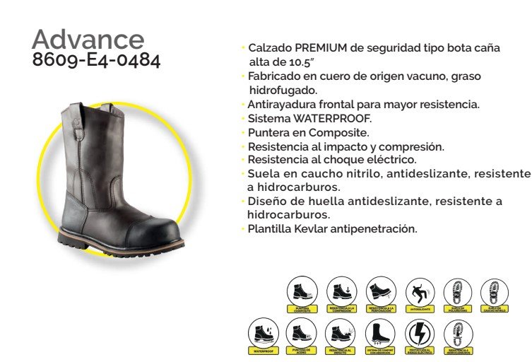 bota advance 8609