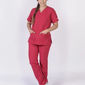 Pantalón Y Blusa Dama Antifluidos Cereza