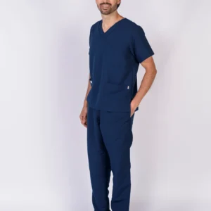 Pantalón Y Blusa Unisexo Antifluidos Azul Oscuro