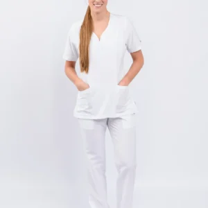 Pantalón Y Blusa Dama En Antifluidos Blanco