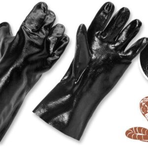 Guantes En Neopreno Negro Liso Puño Largo