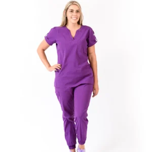 Uniforme Jogger Dama En Algodón Morado