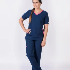 Pantalón Y Blusa Dama Antifluidos Azul Oscuro