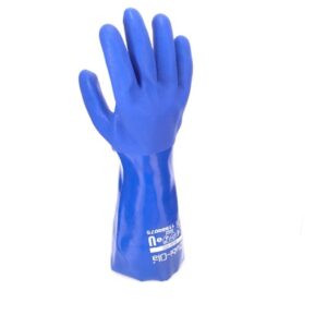 Guantes Semicorrugados Uso Industrial Color Azul 13 33.02cm Blue Pvc