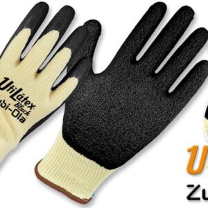 Guantes Polycotton, Recubiertos En Látex Dip Normal Utilátex Black