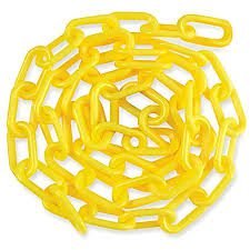 cadena plastica amarilla