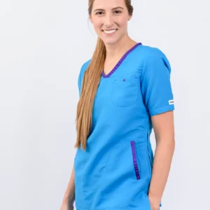 Pantalón Y Blusa Dama En Antifluidos Azul Turquesa