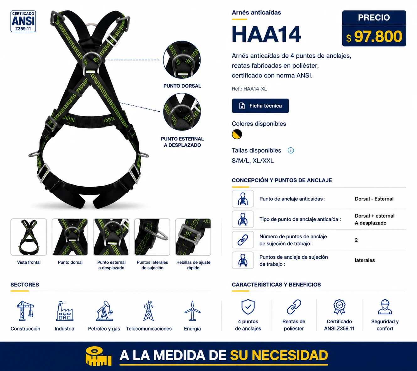 Arnés 4 Argollas Deltaplus