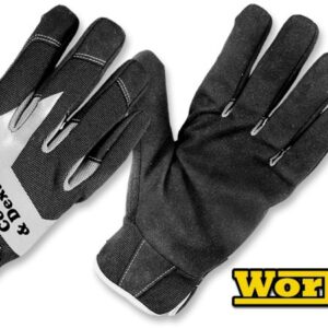 Guantes Industriales En Tela Poliéster Y Cuero Sintético Worker2