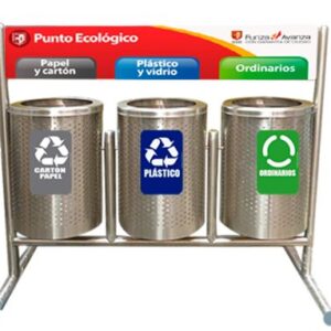 Punto Ecológico Con Canecas Barcelona Trio