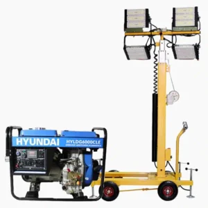 Torre De Iluminación Masalta + Planta Eléctrica Hyundai Diesel 6000w Abierta