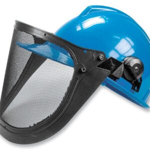 Casco Seguridad Tipo Industrial Con Protección Facial  Visor Malla Metálica