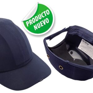 Gorra De Seguridad Color Azul Con Led Elaborada En Abs
