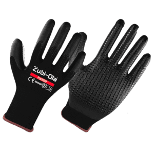 Guantes Nylon Spandex Recubiertos En Nitrilo Puntos Nitrilo En La Palma