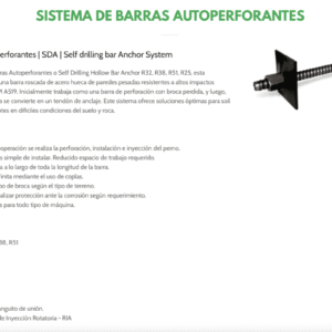 Barras Autoperforantes