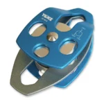 Polea en aluminio doble para cuerda de hasta 16 mm