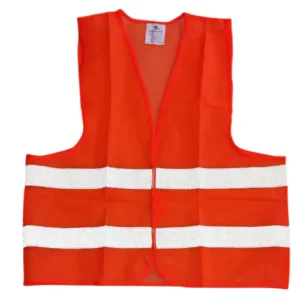 Chaleco Reflectivo En Malla Color Naranja Neón De 60 Gramos