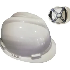 Casco Eco Cup Económico En Polietileno, Tafilete Sencillo, Color Blanco.