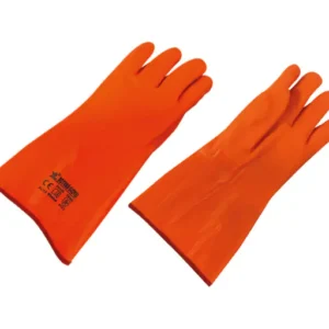 Guante Solvex  En Pvc Rojo 36 Cm Resistente Al Frío