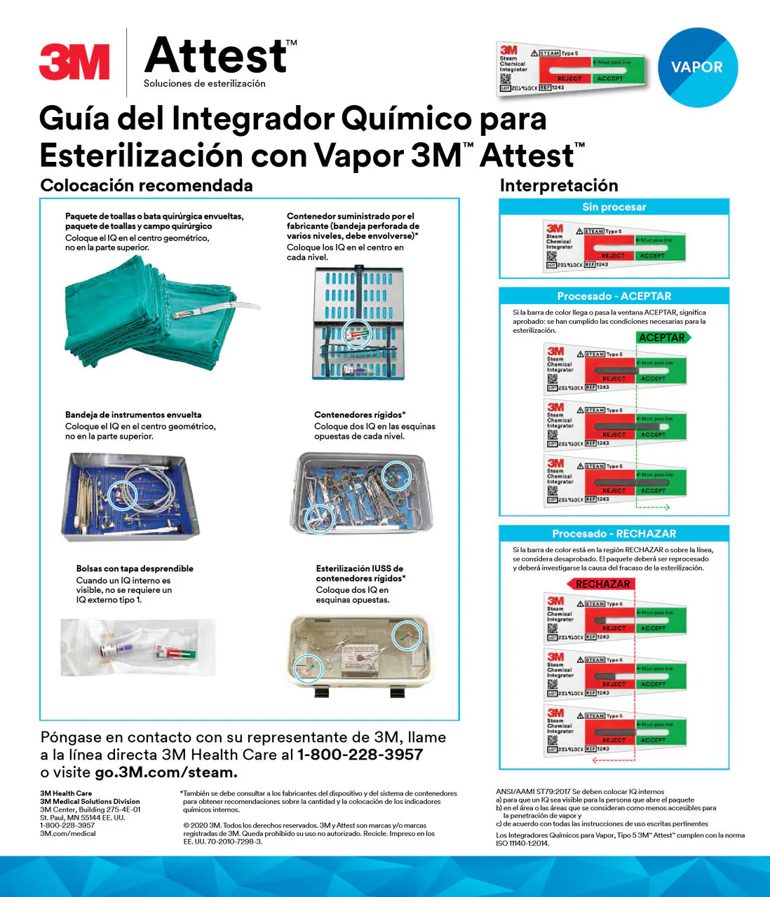 Integrador Químico para Vapor Tipo 5 3M™ Attest™ 12433