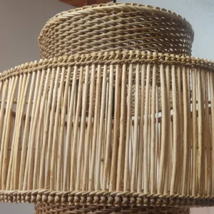 Lámpara Tejida en Rattan, Mimbre o Yaret