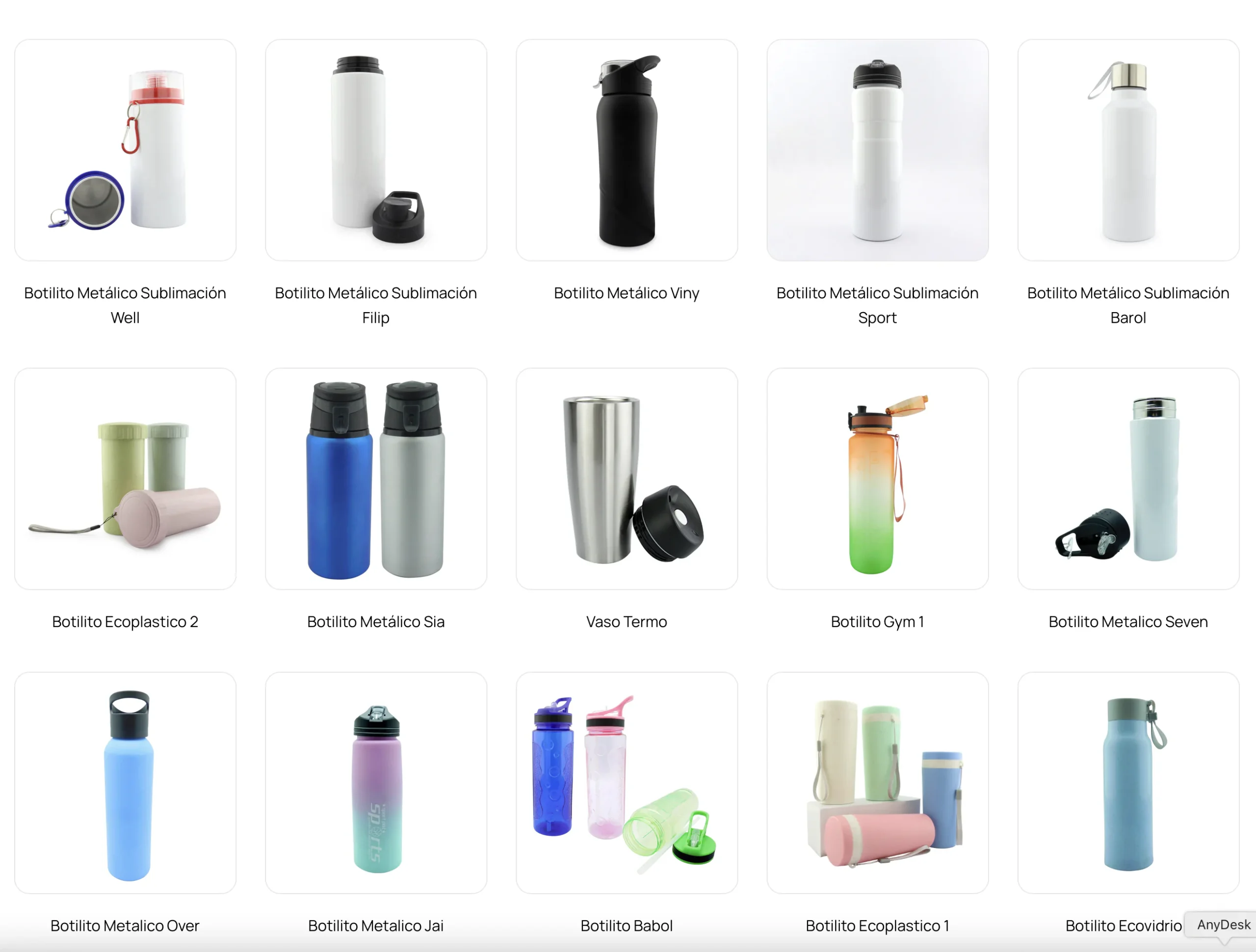 botilitos o botellas