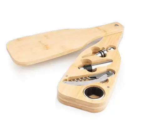 Set de vino Bottle Bambú