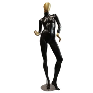 maniqui mujer bicolor negro dorada
