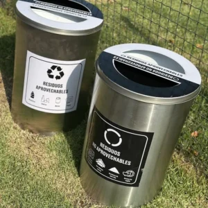 Caneca Doble Media Luna Residuos Aprovechables