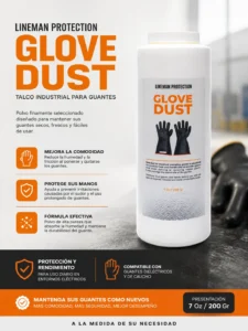 talco para guantes